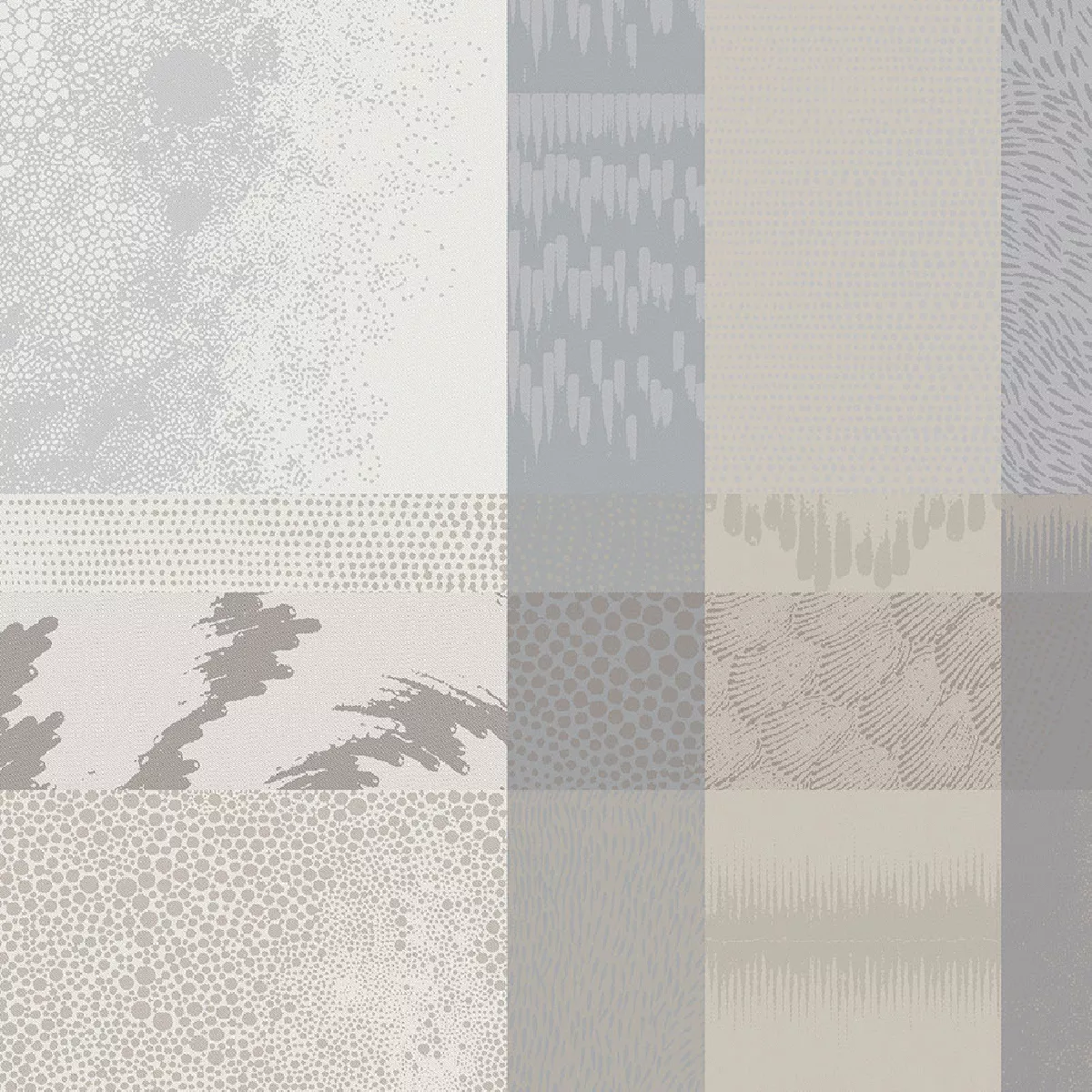 Napkin 100% cotton jacquard pattern beige grey Mille matieres vapeur