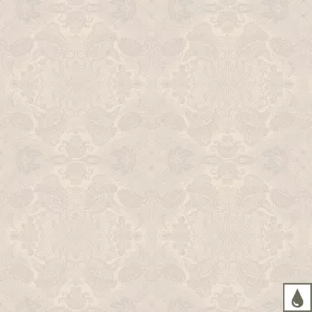 Custom made tablecloth 100% cotton coated jacquard pattern beige Mille isaphire parchemin
