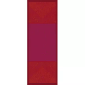 Table runner 100% cotton stain repellent jacquard pattern red Cassidy berry