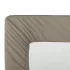 30cm cup fitted sheet cotton percale plain brown Olana pin