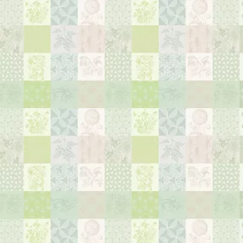 Custom made tablecloth 100% cotton jacquard pattern green beige Mille parfums verde
