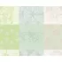 Table set 100% cotton coated jacquard pattern green beige Mille parfums verde