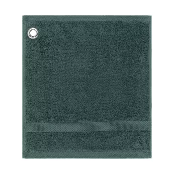 Eyelet square 100% cotton 550 gsm plain anthracite Elea crepuscule
