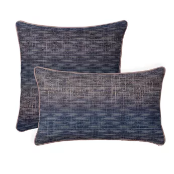Pillowcase cotton sateen printed navy blue orange Mist nocturne