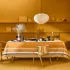 Table linen set 100% cotton jacquard pattern brown beige Mille edo cuir