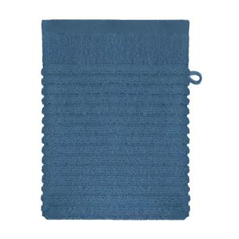 Wash mitt 100% cotton 575 gsm plain blue Vitae denim