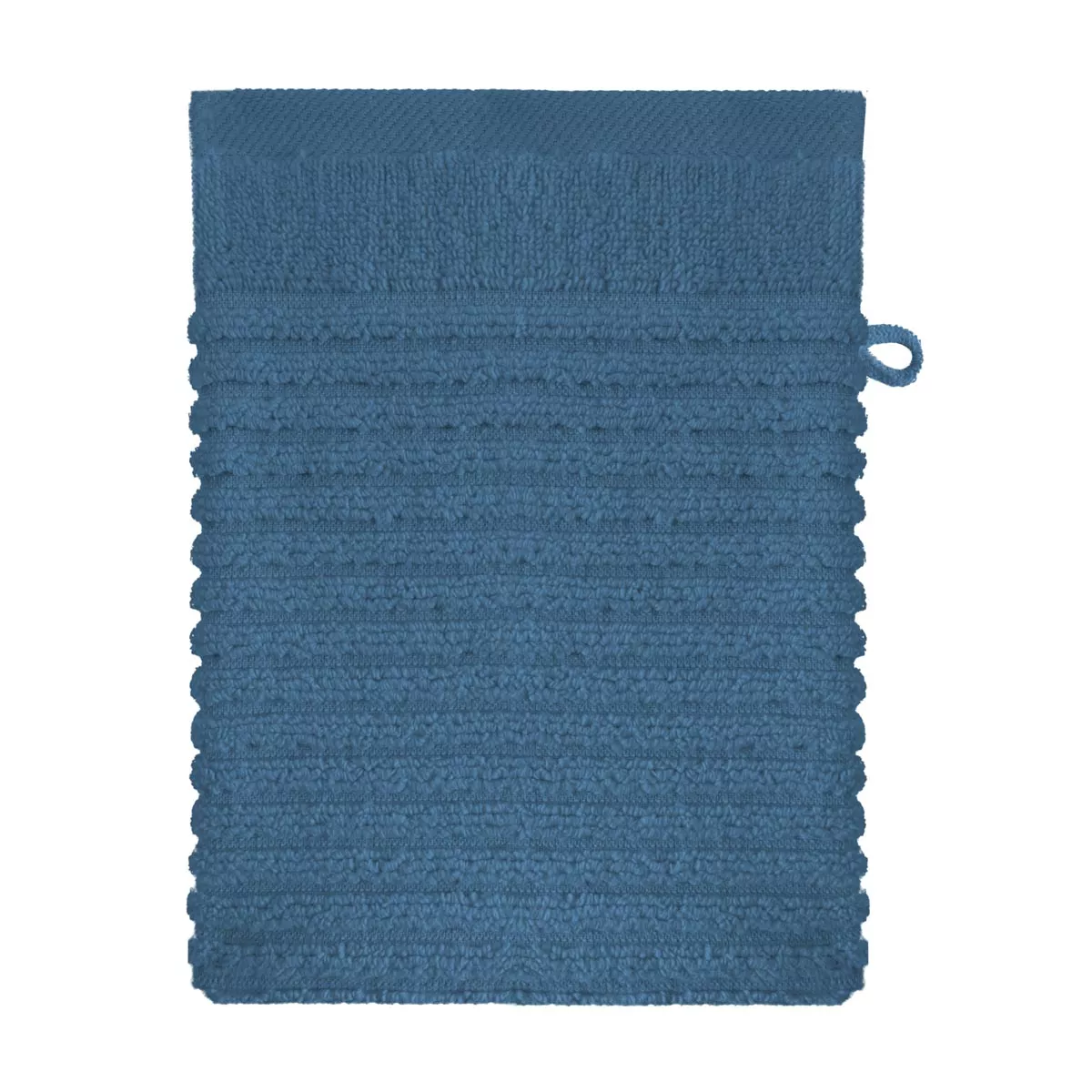 Wash mitt 100% cotton 575 gsm plain blue Vitae denim
