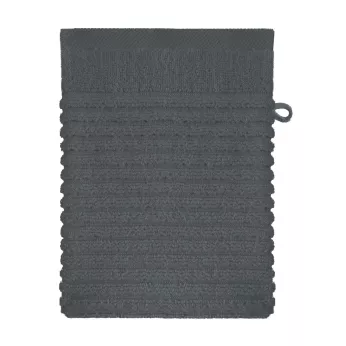 Wash mitt 100% cotton 575 gsm plain anthracite Vitae titane