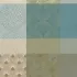 Napkin 100% cotton jacquard pattern beige blue Mille zen ecume
