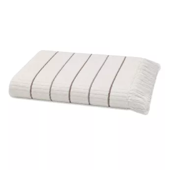 Bath towel 100% cotton 580 gsm tissé teint rayé purple Farniente violine