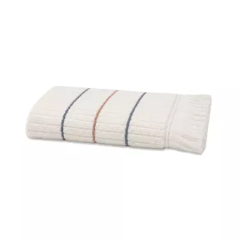 Bath towel 100% cotton 580 gsm tissé teint rayé burgundy navy blue Farniente tangerine