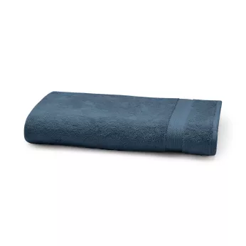 Bath towel 100% cotton 550 gsm plain blue Elea bleu ardoise