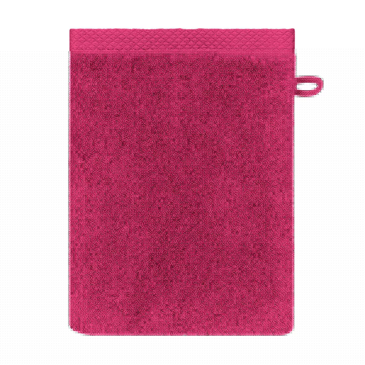 Wash mitt 100% cotton 550 gsm plain pink Elea fuchsia