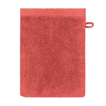 Wash mitt 100% cotton 550 gsm plain pink Elea corail