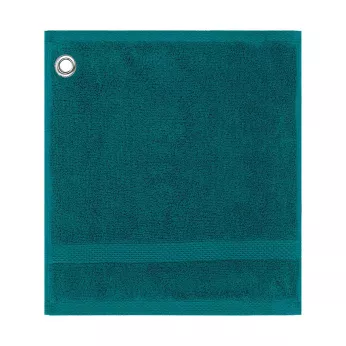 Eyelet square 100% cotton 550 gsm plain green Elea emeraude