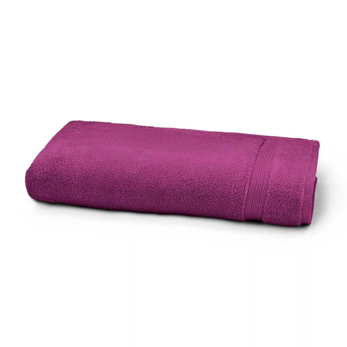 Shower towel 100% cotton 550 gsm plain purple Elea raisin