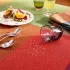 Table linen set 100% cotton coated 220 gsm jacquard pattern orange green Mille baies shetland