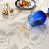 Table linen set 100% cotton coated 220 gsm jacquard pattern grey anthracite Mille prunus silver