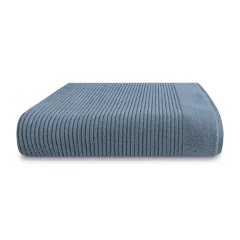 Bath towel 100% cotton 575 gsm plain blue Vitae givre