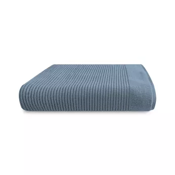 Shower towel 100% cotton 575 gsm plain blue Vitae givre