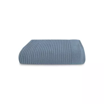 Bath towel 100% cotton 575 gsm plain blue Vitae givre