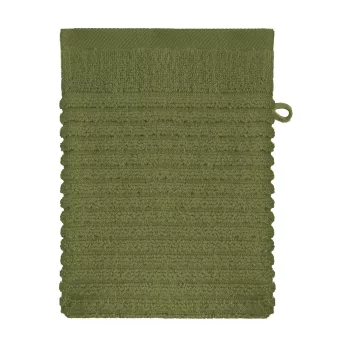 Wash mitt 100% cotton 575 gsm plain green Vitae mousse
