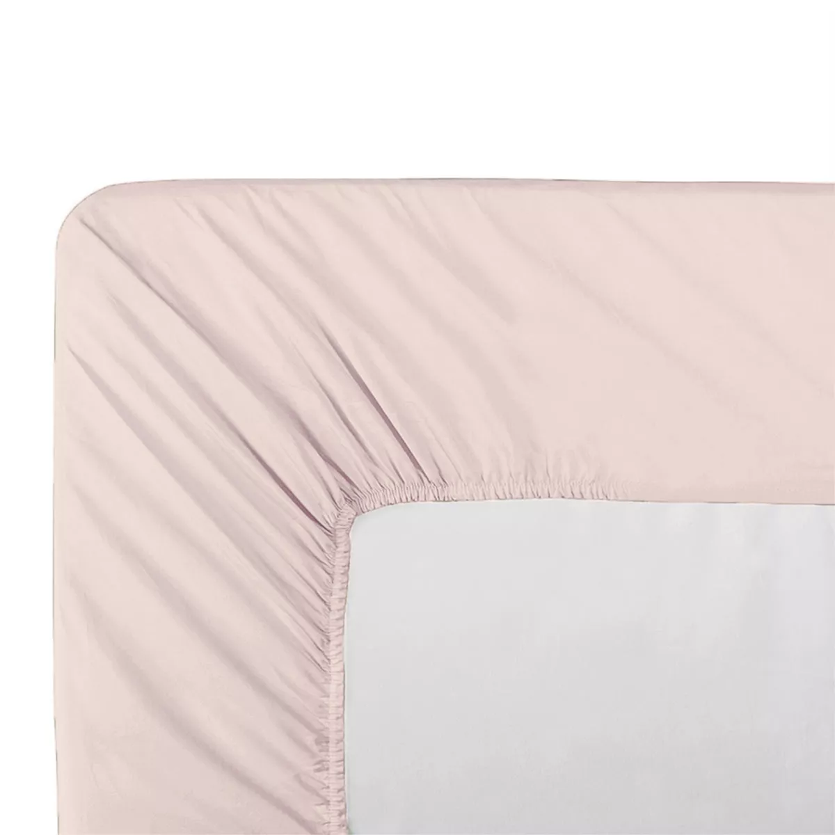 Drap housse b35 cotton percale plain pink Giulia petale