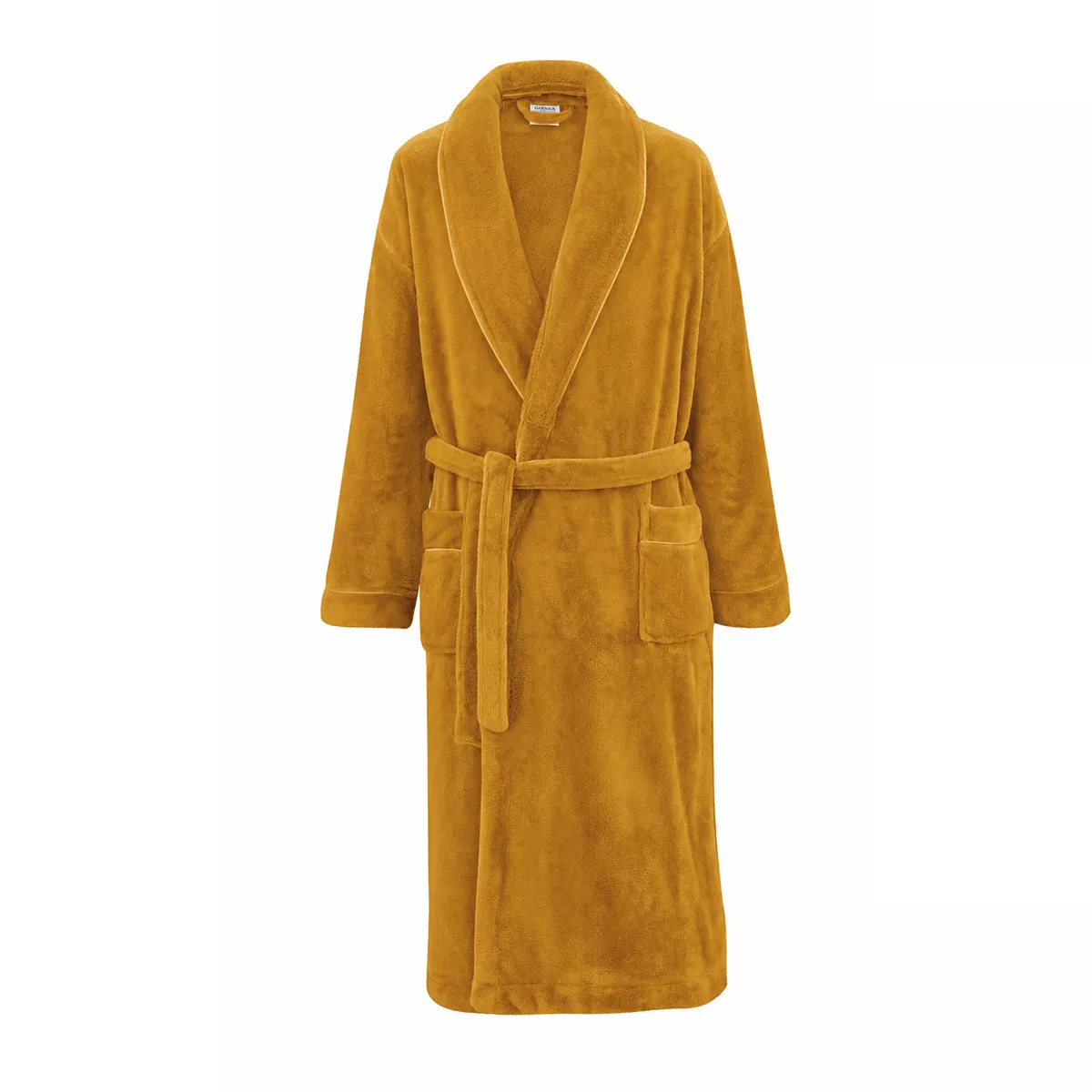 Robe de chambre polyester 290 gsm plain yellow Valmorel safran