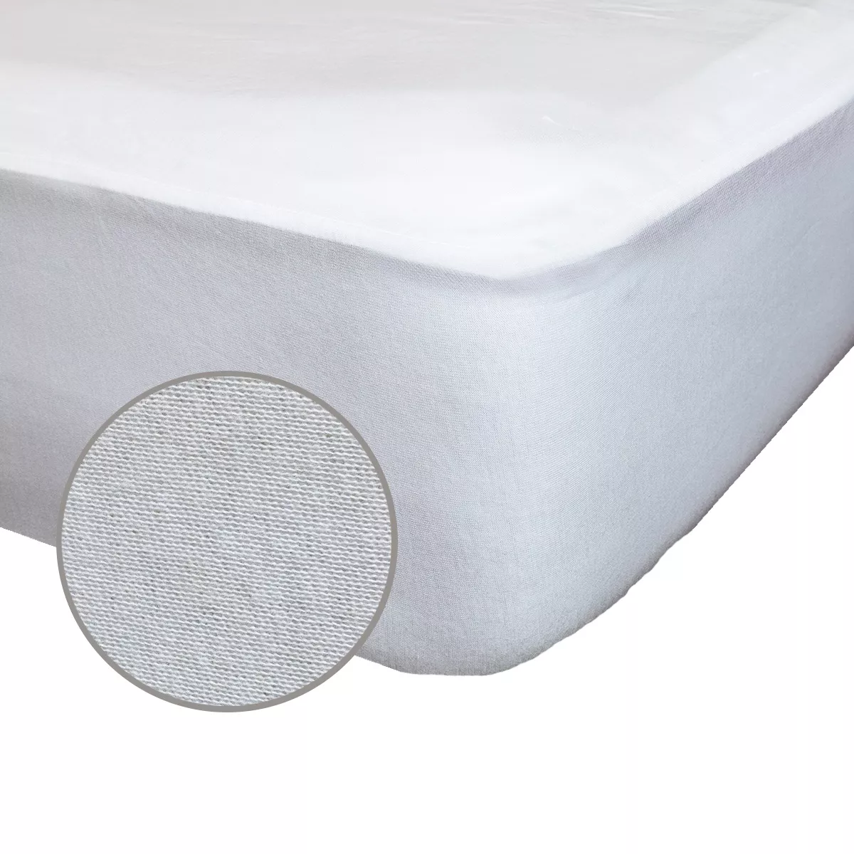 40cm cup mattress pad lyocell waterproof 110 gsm cotton fleece white Molleton impermeable lyocell