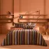 Bed set 100% cotton 200 gsm stripes orange brown Wilson brown