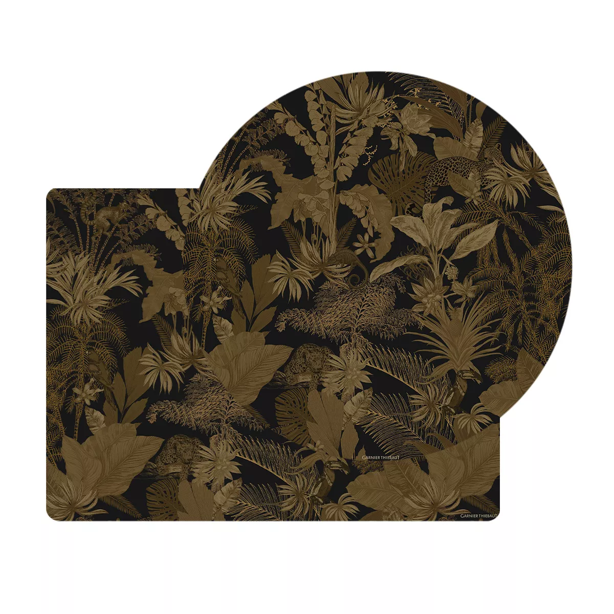 Table set vinyl 860 gsm printed brown black Rainforest black