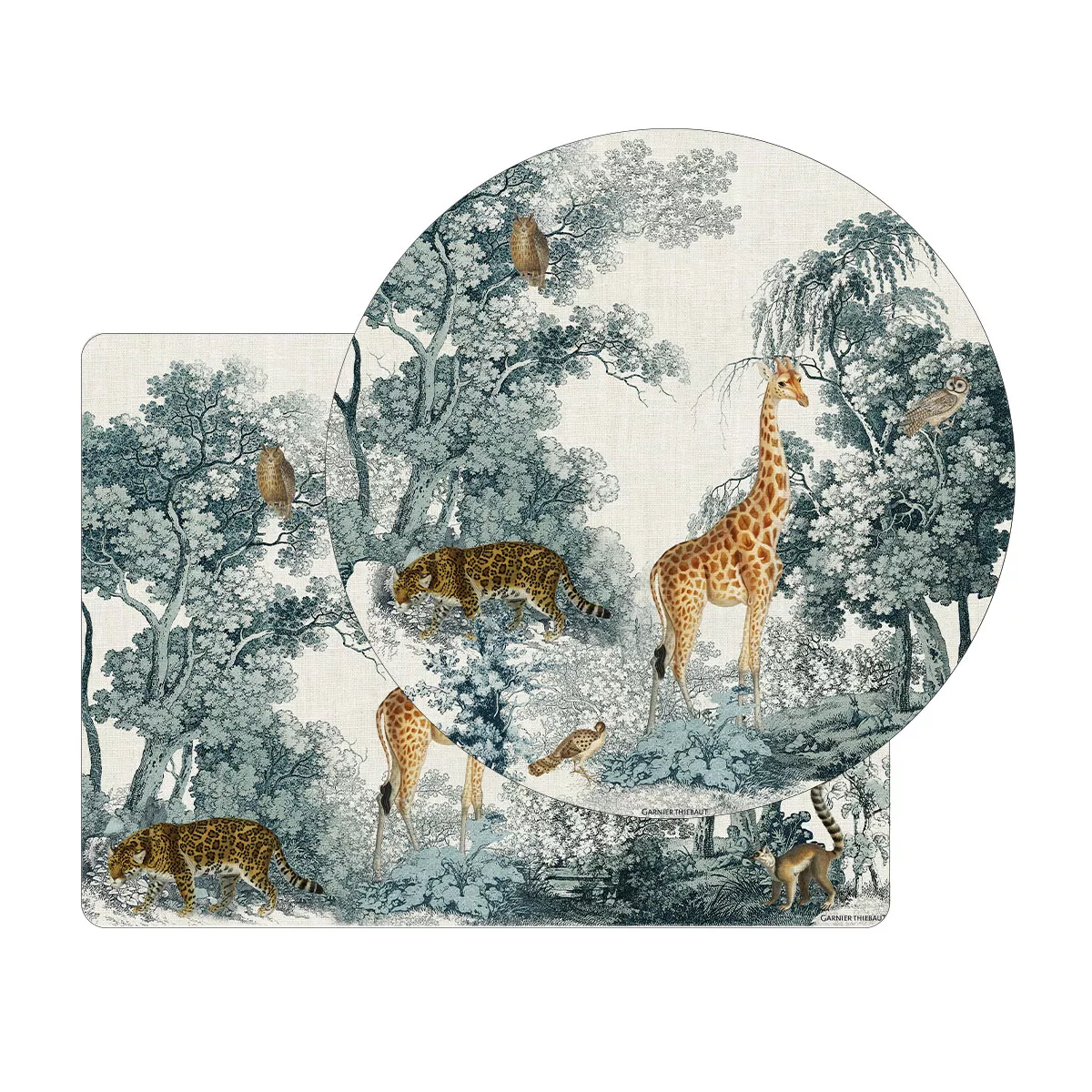 Table set vinyl 860 gsm printed beige blue Utopie encre
