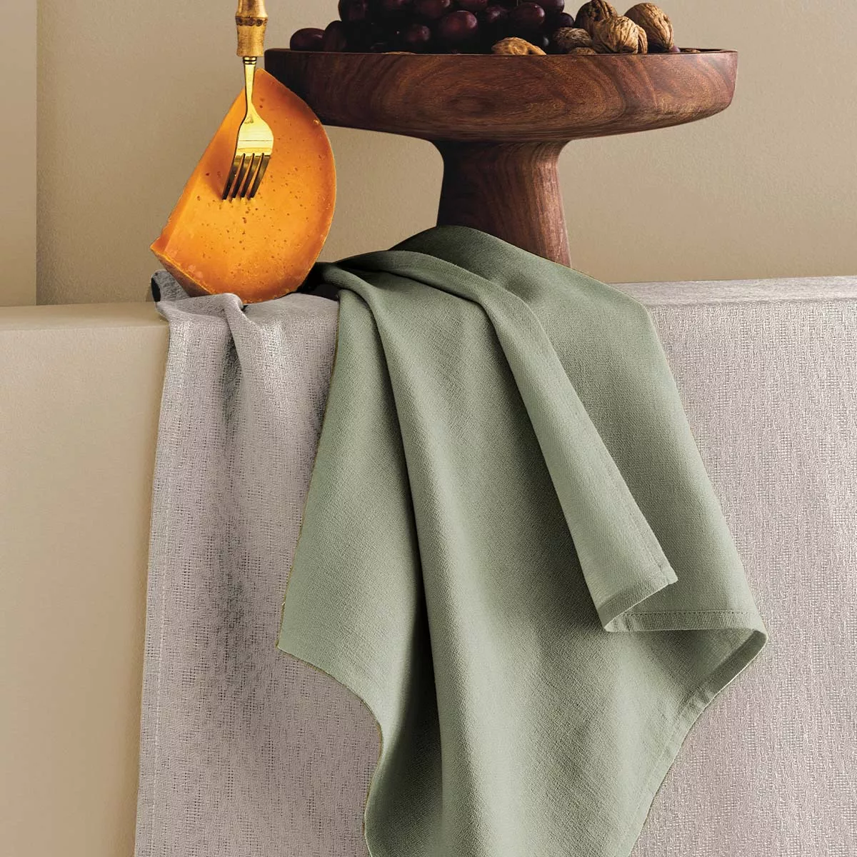 Napkin 100% cotton jacquard pattern green Bastide verde