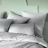 Pillowcase cotton sateen jacquard pattern grey Vibrato glacier