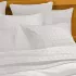 Pillowcase cotton sateen jacquard pattern white Allegria neige