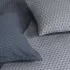 Pillowcase cotton percale printed blue grey Osaka givre