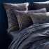 Pillowcase cotton sateen printed orange navy blue Mist nocturne