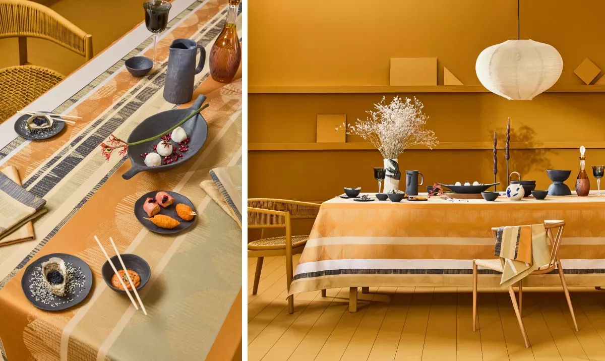 Mille edo cuir tablecloth